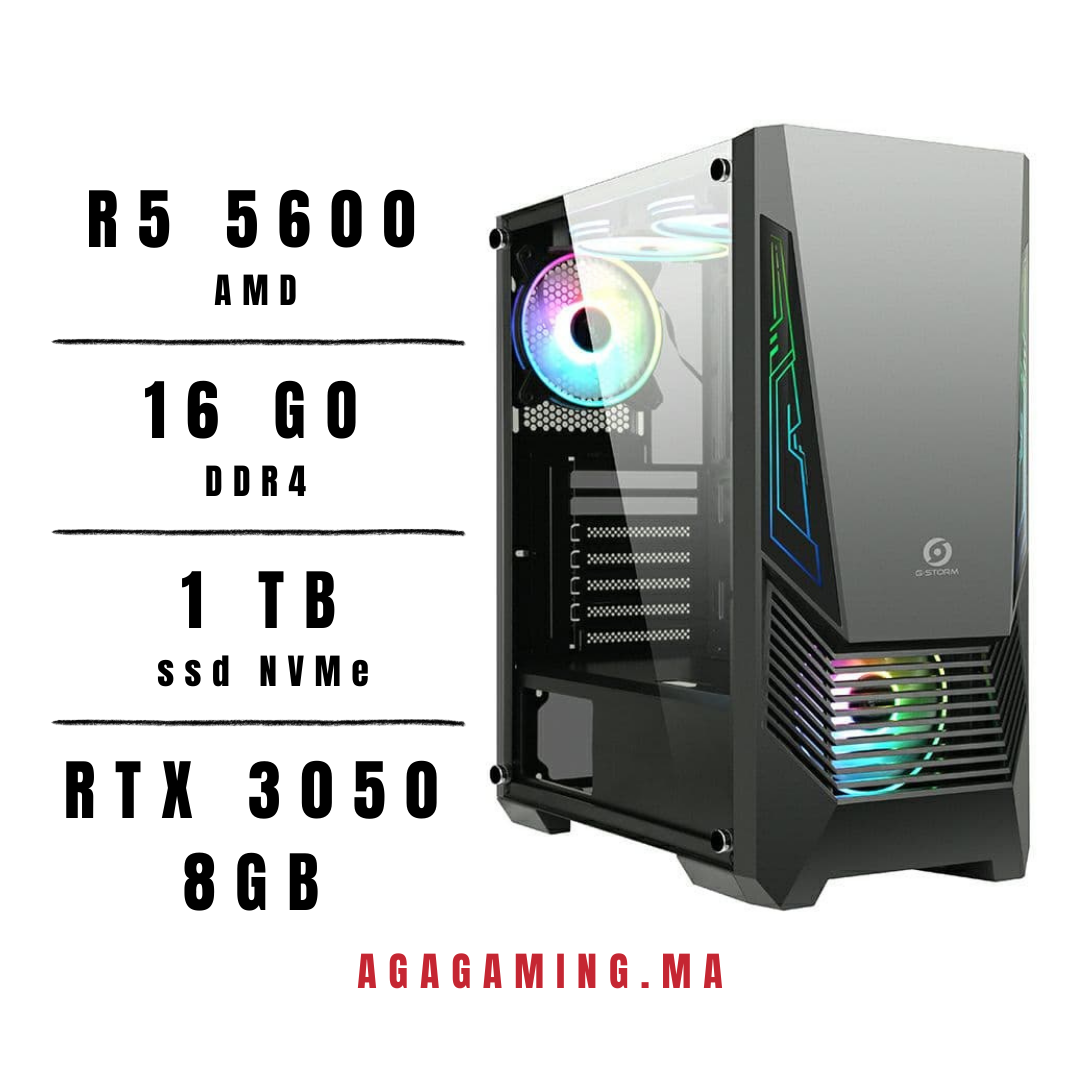 Pc Gamer Ryzen 5 5600 / RTX 3050 8Gb Pc Gamer Ryzen 5 5600 / RTX 3050 8Gb